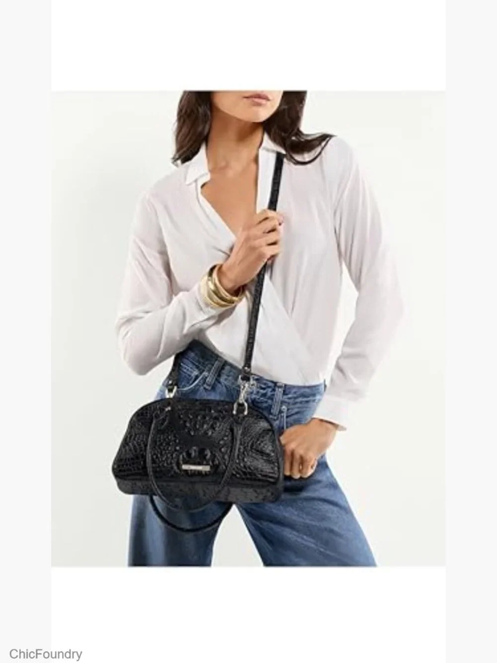 BRAHMIN Angie Everlasting Glorieta Leather Satchel Crossbody